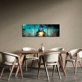 Obraz čarodejnice (s hodinami) (90x30 cm)