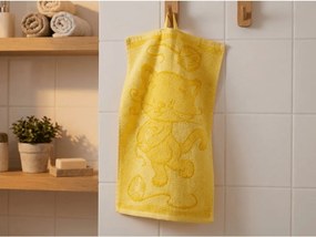 Detský uterák BEBÉ mačička žltý 30x50 cm