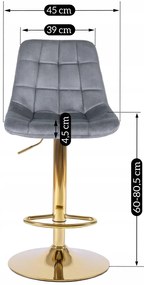 PROXIMA.store - Jedálenská barová stolička ARCOS FARBA: béžová