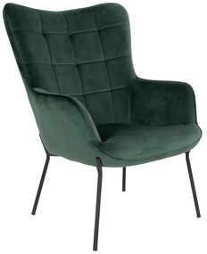 Zelené zamatové kreslo Glasgow – Bonami Essentials