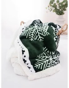 Baránková deka mikroplyš 150 × 200 cm – Vianoce zelené
