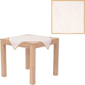 Vianočný obrus 80x80 cm, krémový so zlatými vtkanými nitkami