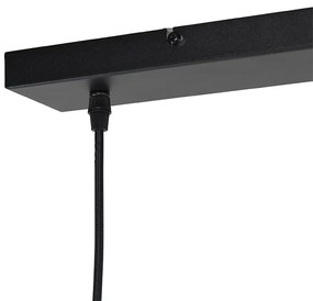 Priemyselné závesné svietidlo čierne so zlatom 3-svetlo - Magnax