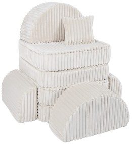 MeowBaby® Churros detská pohovka Max, Cotton Candy White