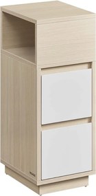 Nočný stolík ROBIN, 30x25x65cm, biela/béžová Vasagle