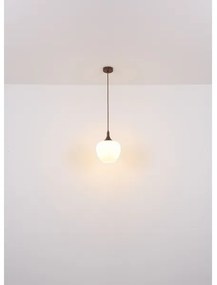 Globo 15548H1C - Luster na lanku MAXY 1xE27/60W/230V biela/hnedá