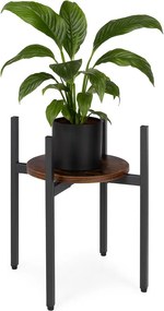 Stojan na květiny THEO 41,5x35 cm černý/hnědý