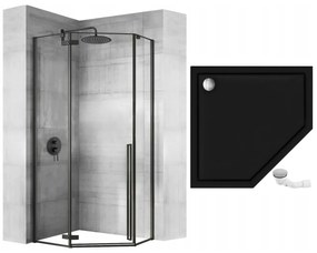 Rea Diamond, sprchovací kút 90x90x200 cm + biela sprchová vanička, KPL-05622
