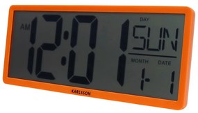 Digitálne hodiny Karlsson 6020OR oranžové, 35 cm