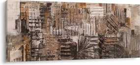 Obraz - Abstrakcia v hnedých tónoch (120x50 cm)