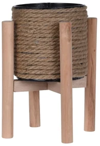 JUTOVÝ KVETINÁČ SO STOJANOM JUTE 23X12,5 CM HNEDÁ