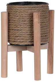 JUTOVÝ KVETINÁČ SO STOJANOM JUTE 23X12,5 CM HNEDÁ