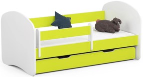 Detská posteľ Pranshi (limetková) (s matracom). Akcia -17%. Vlastná spoľahlivá doprava až k Vám domov. 1070768