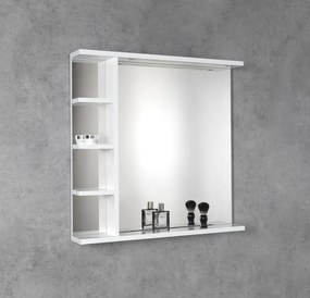 Aqualine Aqualine, KORIN STRIP zrkadlo s LED osvetlením a poličkami 70x70x12cm, KO360S