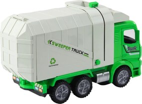 LEAN Toys Smetiarske auto mestské so svetlami a zvukmi, zelené
