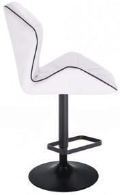 LuxuryForm DESIGN Barová stolička MILANO MAX na čiernom tanieri - biela