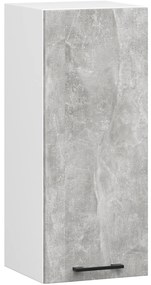 Závesná kuchynská skrinka OLIVIE 30x72 cm matná biela/betón