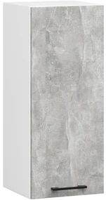 Závěsná kuchyňská skříňka OLIVIE 30x72 cm matná bílá/beton