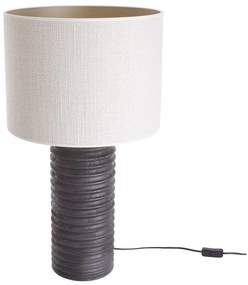 Butlers GROOVED Stolná lampa 72 cm - čierna/krémová
