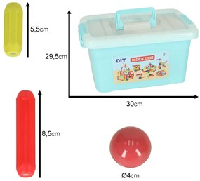 KIK Magnetické kocky pre malé deti 100 kusov