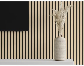 Mexen Lam-F, akustické stenové lamely 275 × 30 cm, plstený podklad 8 mm, technická dyha, dub pieskový, S105-275307-3015-001