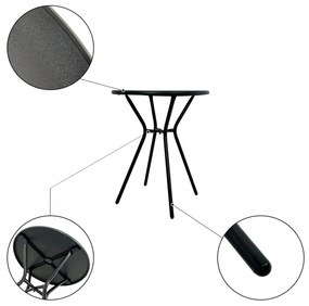 Dekorstudio Kávový stolík čierny - 60 cm