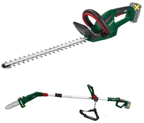 Parkside®  Aku nožnice na živý plot Phsa 20-Li C3 – bez akumulátora + Aku odvetvovač Pahe 20-Li E5 – bez akumulátora  (800010700)