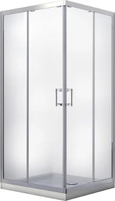 Besco Štvorcový sprchovací kút MODERN SQ 80x80 (90x90), výška 185 cm - bez vaničky BESCO-Rozmery: 90x90, BESCO-Profily: profily: chróm, výplň: grafit