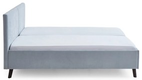 Svetlomodrá čalúnená dvojlôžková posteľ s roštom 180x200 cm Piano – Meise Möbel