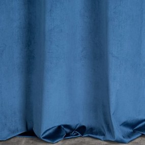 Dekorstudio Zamatový záves AGNES s elegantnou potlačou v granátovomodrej farbe