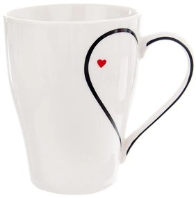 Porcelánový hrnček 0,38l, duo srdce