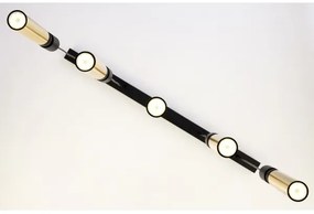 Jupiter 2012 - Luster na lanku ALAS 5xGU10/10W/230V čierna/zlatá