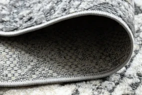 Koberec SOLE D3732 Aztécky, romby - ploské tkanie, sivý/ béžový