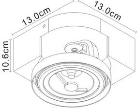 Lucide 22960/10/31 - LED Bodové svietidlo VERSUM AR111 LED/10W/230V biela