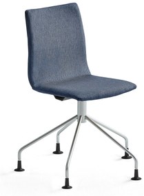 Konferenčná stolička OTTAWA, štýlová podnož, modrá/šedá