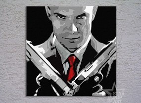 Ručne maľovaný POP Art obraz HITMAN | rôzne rozmery