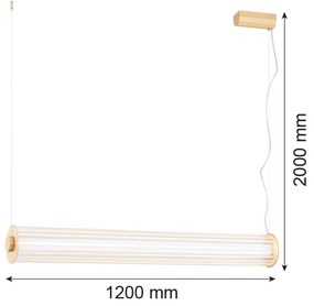 Argon 8624 - LED Luster na lanku HAMPTON LED/90W/230V 3000K 120 cm mosadz