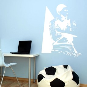 Veselá Stena Samolepka Kylian Mbappé Farba: bílá, Veľkosť: 40 x 30 cm