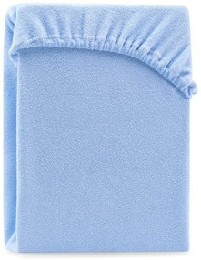 Froté prestieradlo s gumou AmeliaHome Ruby svetlomodré