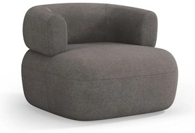 Sivé kreslo z textílie buklé Jenny – Micadoni Home