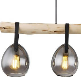 Toolight Toolight, stropné svietidlo 80cm, 4xE27, APP1775-4CP, hnedá-čierna, OSW-09665