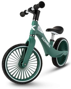 Kidwell NIX balančný bicykel tmavozelený – ľahký nylonový rám 3,05 kg, PU kolesá, EN71