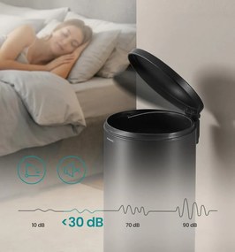 Okrúhly odpadkový kôš Jelis 30 L čierny
