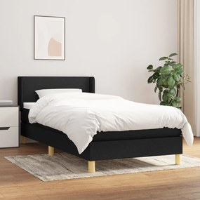 Boxspring posteľ s matracom čierna 100x200 cm látka 3130091