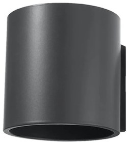 Tmavosivé nástenné svietidlo ø 10 cm Roda – Sollux