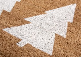 Hanse Home, DOPREDAJ: 45x75 cm Rohožka 3 stromy bílá 105670 - na ven i na doma, 45x75, hnedá, chodba / predsieň