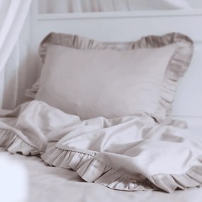 Obliečky Junior bez výplne s volánom Nude 100x140 cm