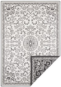NORTHRUGS - Hanse Home koberce Kusový koberec Twin Supreme 103864 Black / Cream – na von aj na doma - 160x230 cm