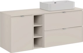 Comad Kúpeľňová skrinka s doskovým umývadlom s košom na bielizeň set Bella Cashmere 80 kašmír