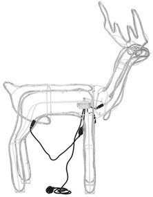 Záhradný sob s pohyblivou hlavou LED 115 cm SPRINGOS CL1227